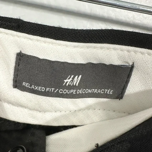 NWT H&M Relaxed Fit Mens Black Dress Pants Size 36R